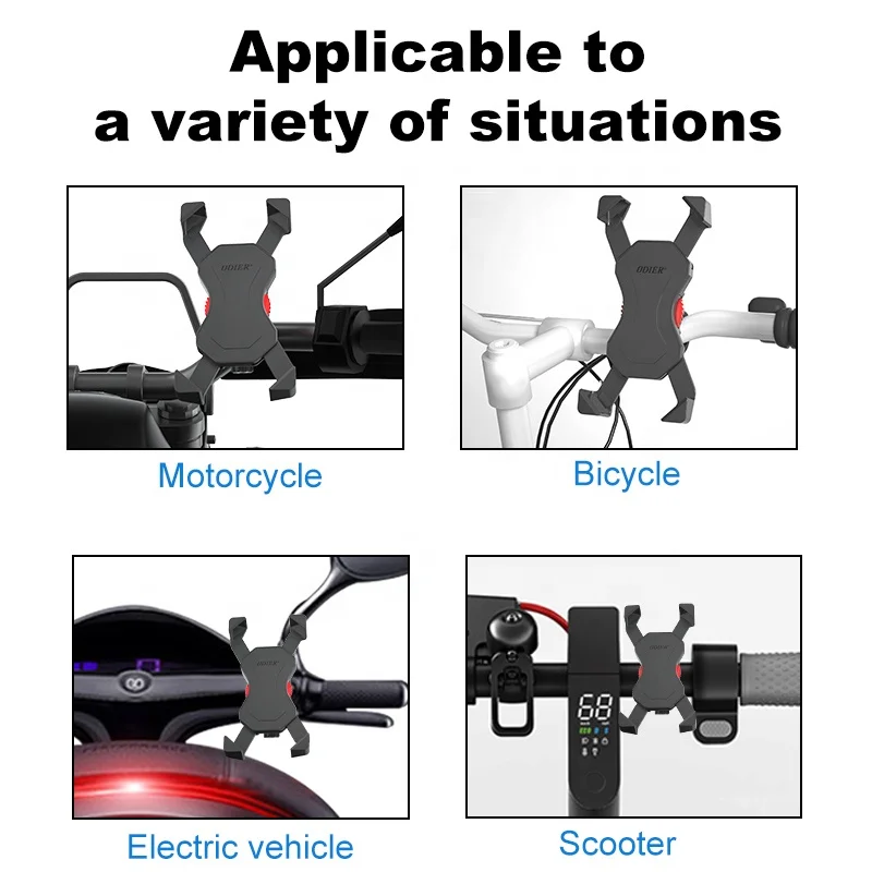 ODIER support customized ABS plastic motorcycle mobile phone holder universal/bike accessories