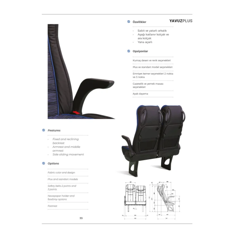 
Leather sprintere van seats with safe belt and footrest 