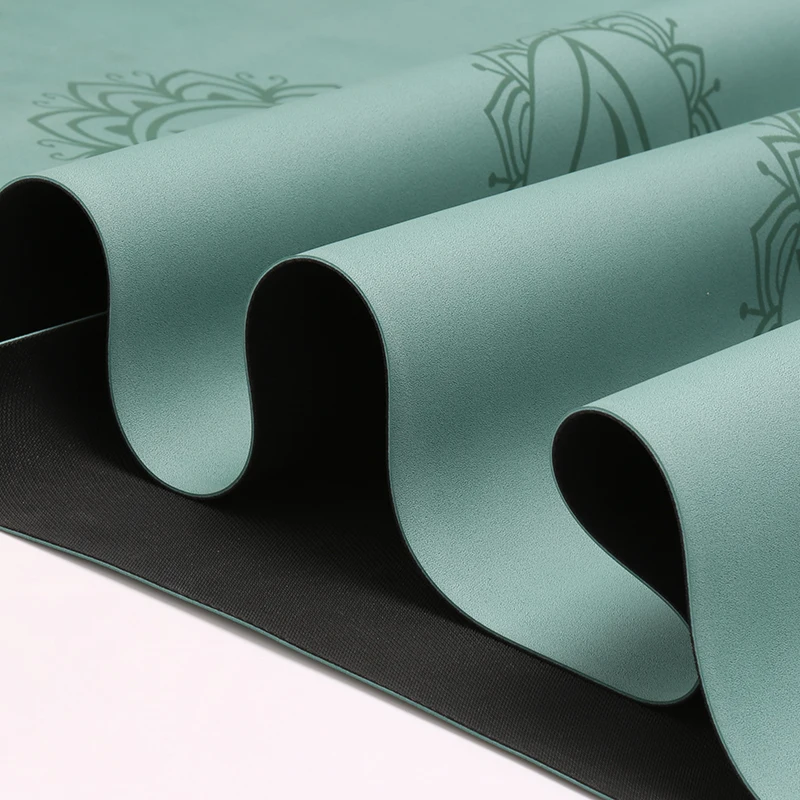 Recycled Customized Personalized PU Leather Yoga Mat Non Slip Exercise Mat Material Logo Embossed