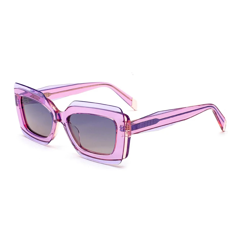 2023 custom square tinted sunglasses designer latest arrivals only high quality niche two-tone factory acetate sun glasses