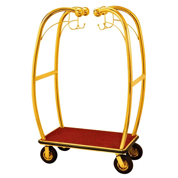Chinese suppliers custom lobby bellman service luggage cart trolley for hotel