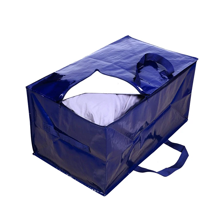 Moving Supplies Custom Size Clothes Packaging Carry PP Woven Extra Large Moving Bag With Zipper