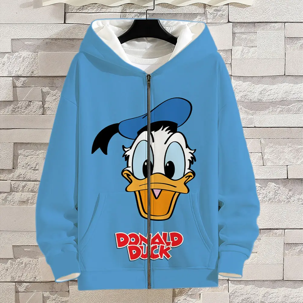 YHH-206Funny Donald Duck Hoodies For Women Men Boy Girl Hoodies Spring Anime Clothes Kids Fashion Print Coat Male Sweatshirt