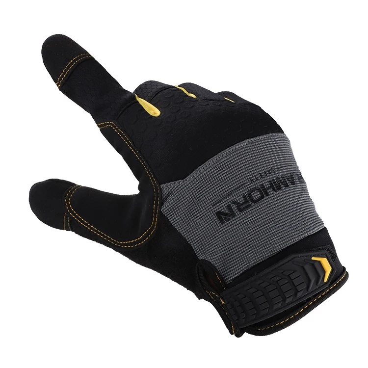 Microfiber synthetic leather pad palm tactical Wholesale touch screen working mechanic gloves