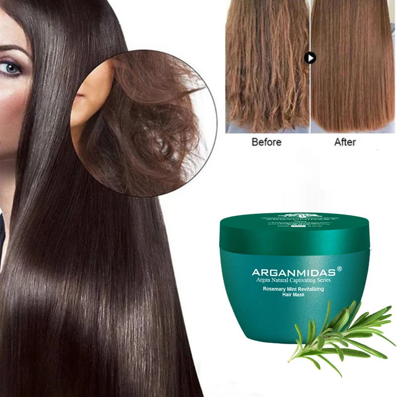 Arganmidas Biotin Keratin Collagen Hair Treatment Rosemary Mint Mask for Strengthens Nourishes Growth