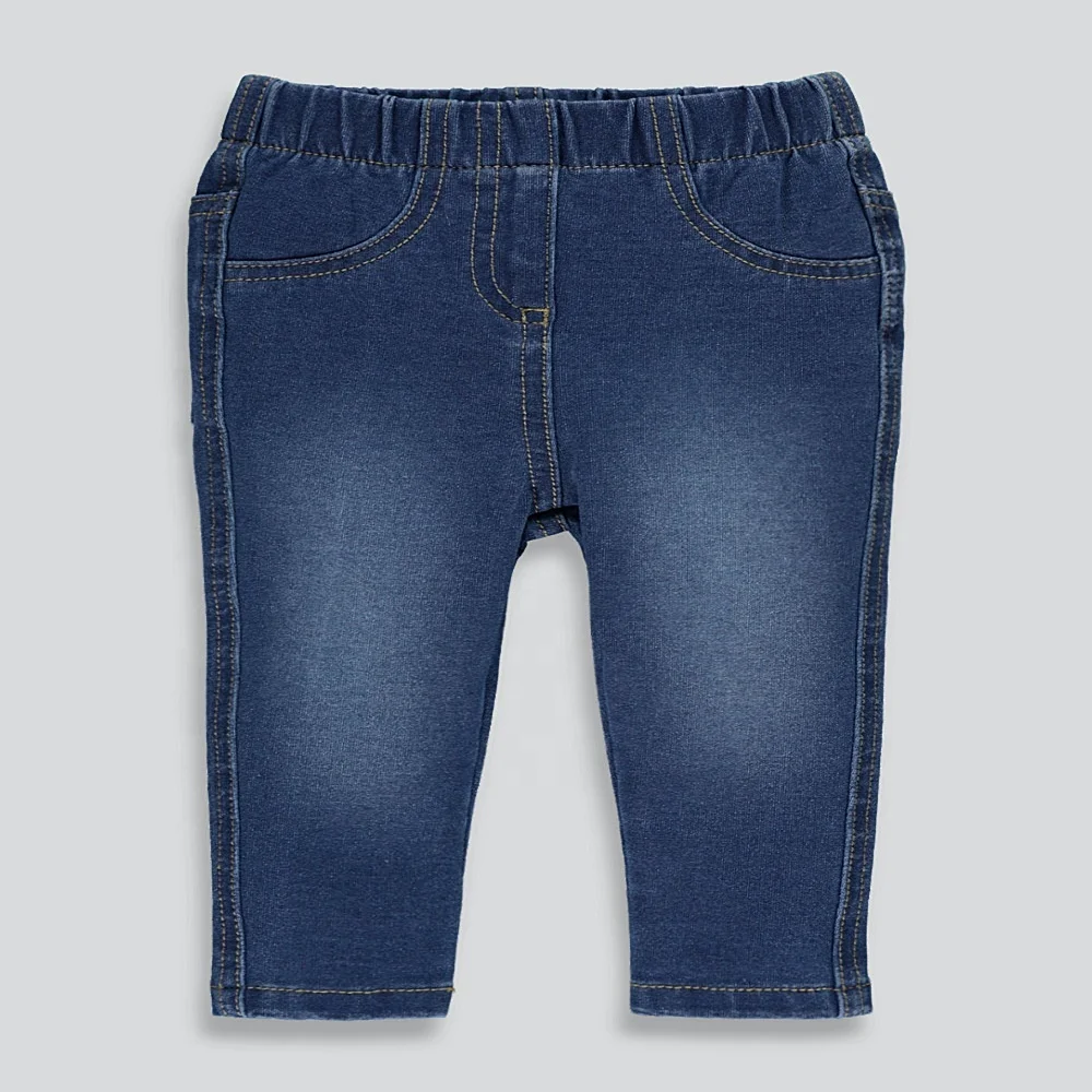 
Джинсовые джеггинсы для девочек, джинсы со средней талией, хлопковые детские джинсы из спандекса 