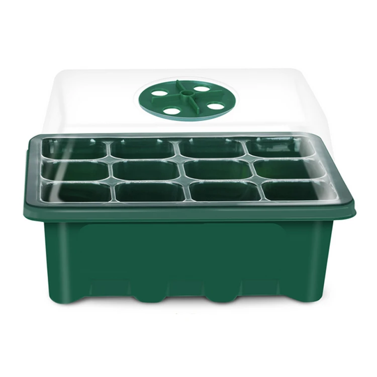 
Adjustable Breathable Cover Seedling Tray Dome 12 Cells Seedling Box Sowing Heat Preservation And Moisturizing Nursery 