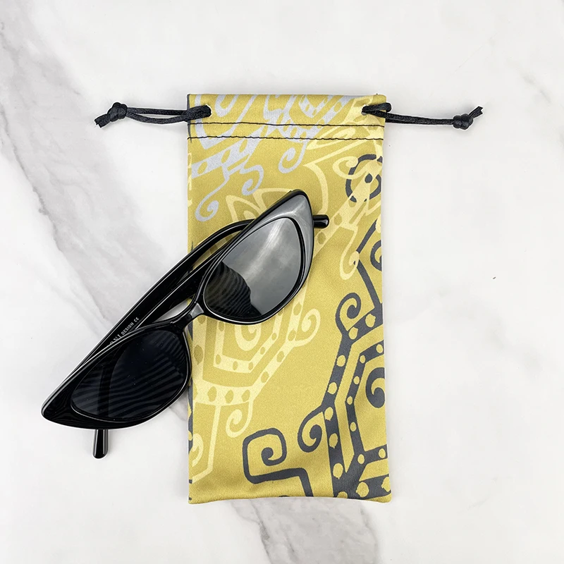 Custom Color Print Logo Soft Microfiber Glasses Sunglasses Bag Dustproof Eyewear Eyeglasses Cloth Case&Pouch
