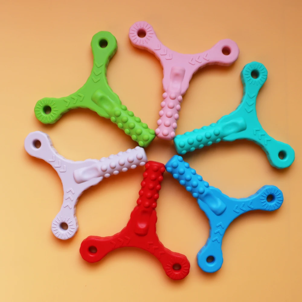 New Arrival BPA Free Amazon Hot Sale New Design Baby Things Toys Infant Y tube Shape Silicone Teether