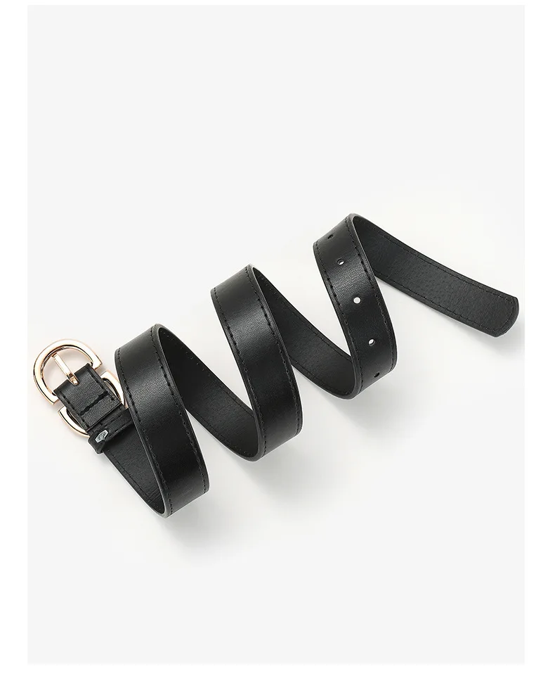 Spring Autumn Alloy Twist Double D Buckle Simple Decorative PU Belt for Suit,Coat