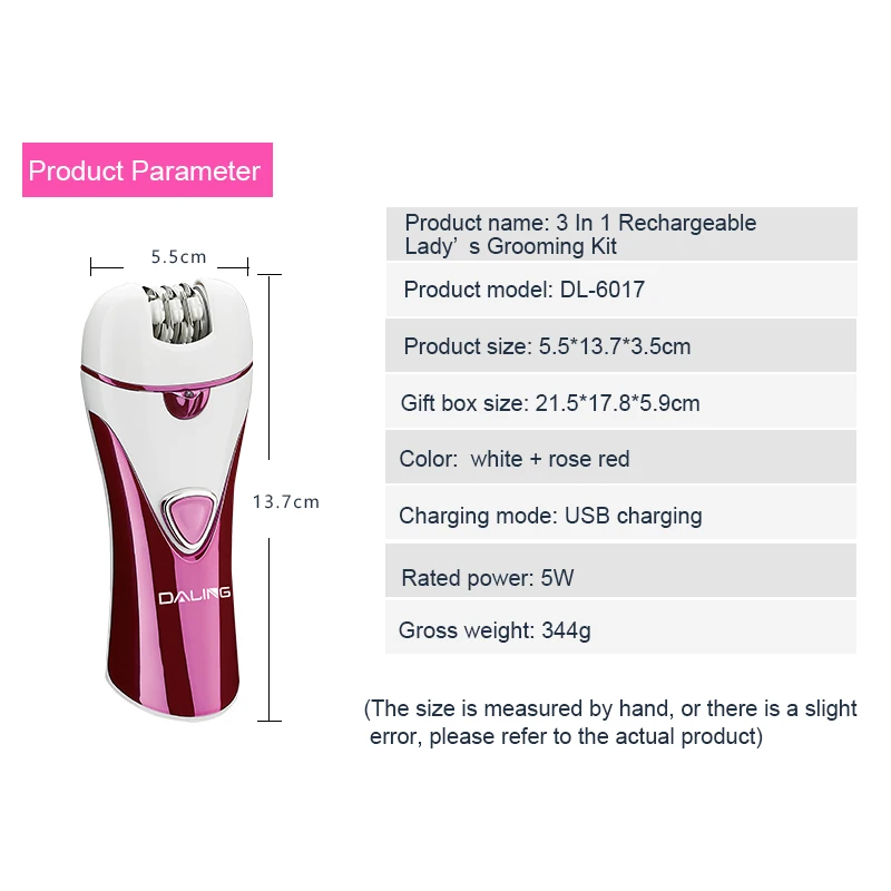 DALING 3 in 1 Best Logo Custom Heysilky skin Laser Hair Removal handset Shopify Dropship Facial Hair Removal Hair Woman