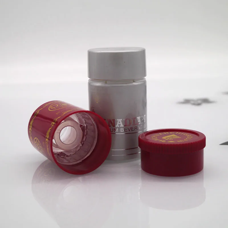 Custom Aluminum-Plastic Tamper Evident Ropp Screw Snap Cap Anodized Surface with Pourer Insert for Vodka Whisky Bottle