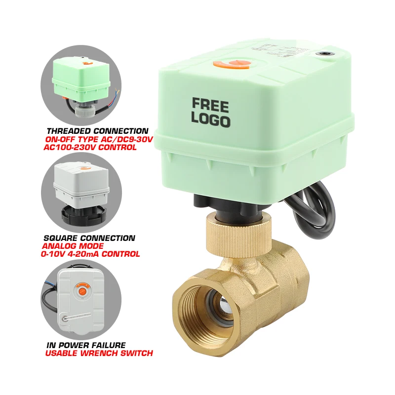 OEM Customizable 3-Way Brass Water Valve Solenoid Electric Control Device Ball Structure General Application Power Pipe Diverter