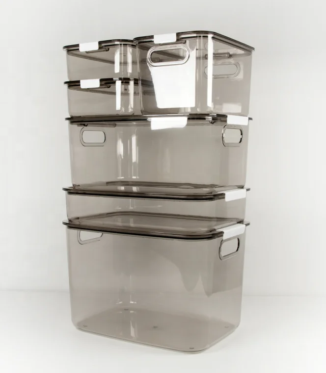 Plastic Transparent Storage Container Storage Box Set Japan Home Luxury Clothing  Organizer OEM colors