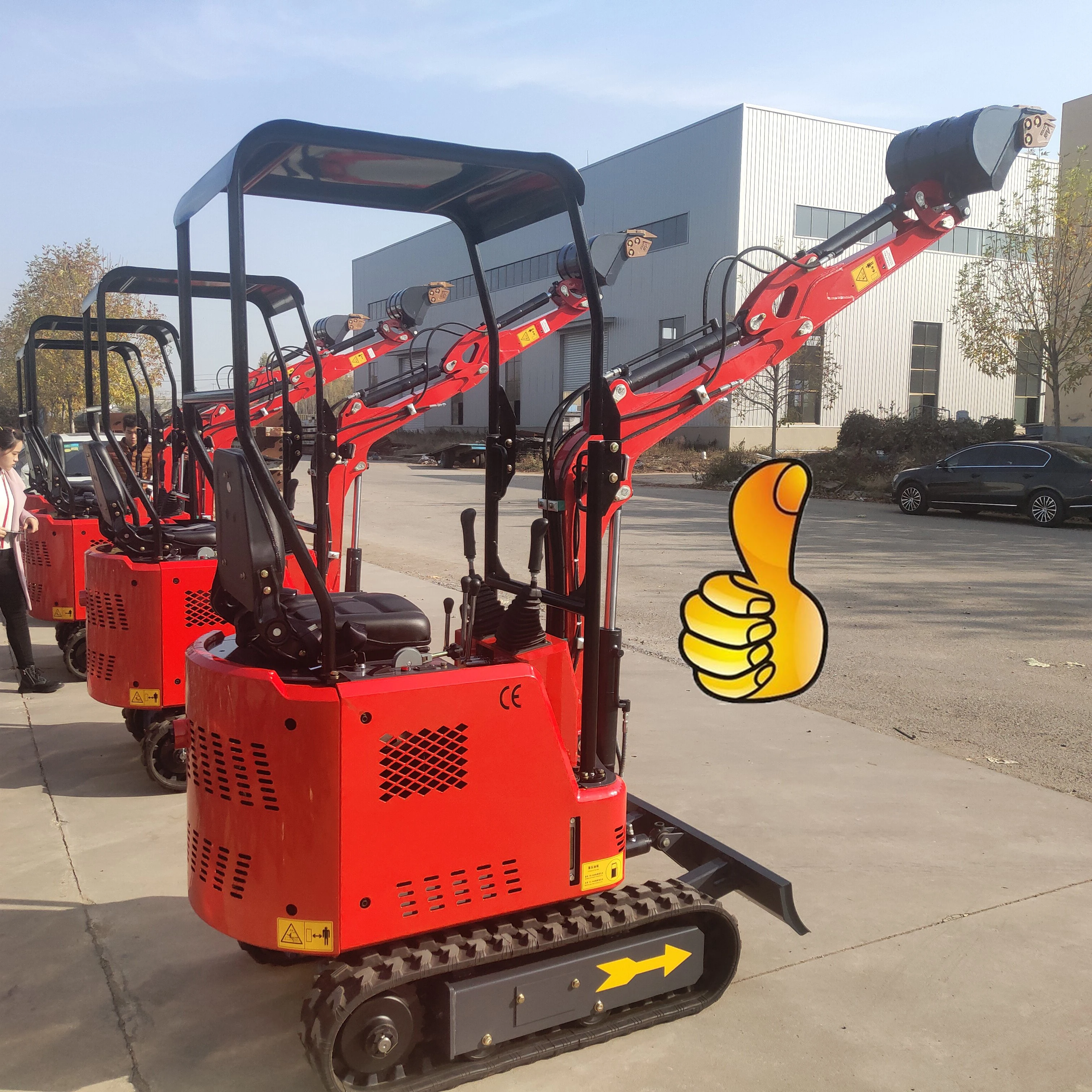 China mini Excavator 0.8T Small Digger 1 Ton Excavator With Rubber Track