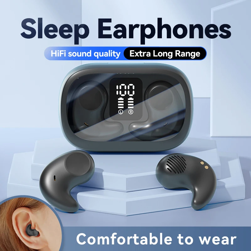 2024 Newly Smallest Invisible Sleeping Earbuds Noise Cancelling Music In-ear Mini Sleep BT Headphones for Side Sleepers M51