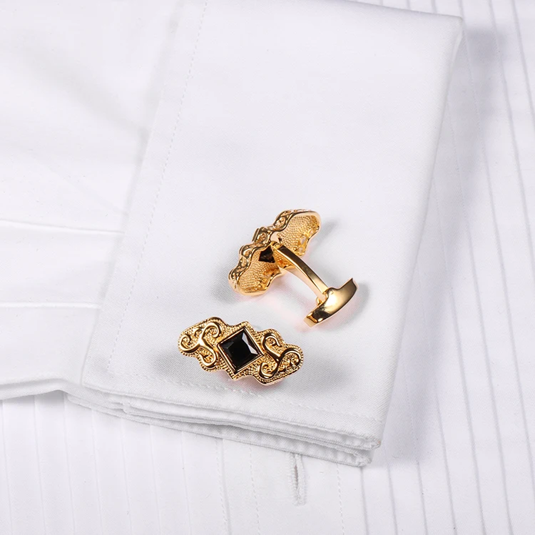 Gold  Vintage Gemstone Cufflinks for Men Wholesale