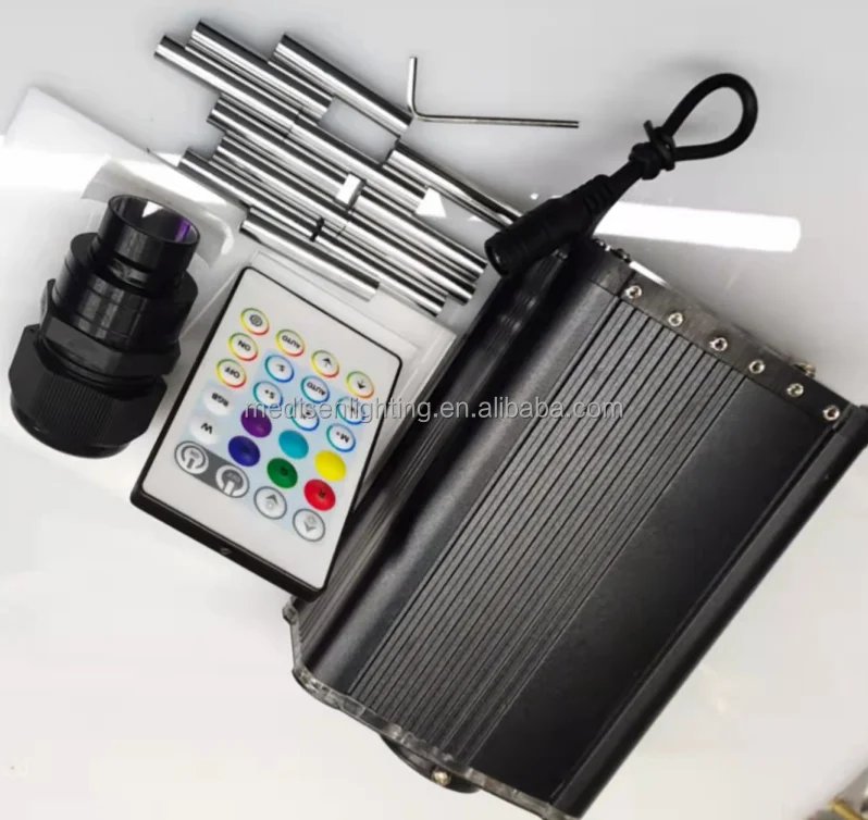 12V 16W RGBW Twinkle Fiber Optic Light Kit With Shooting Star LED Light Engine for Car Ceiling Decoration