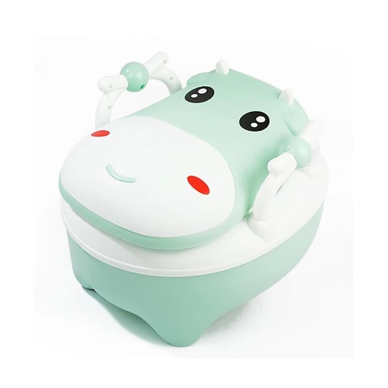 Cute Cow Style Plastic Baby Bedpan Urinal Child Toilet Stool Portable Travel Potty Trainer Potty Chair For Baby Bathroom Toddler