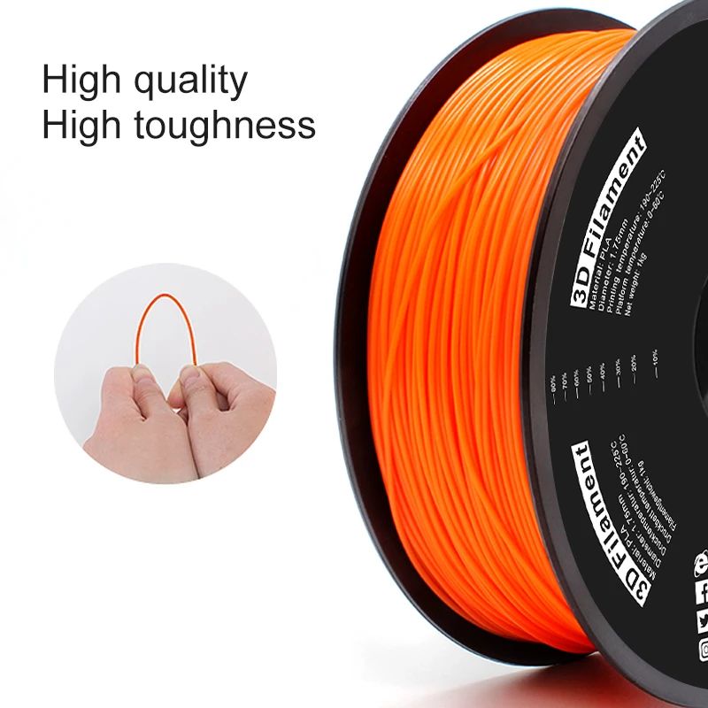 ORINKO 3d filament 1.75mm 3D filaments 1 KG bio pla filament PLA 1.75 white pla