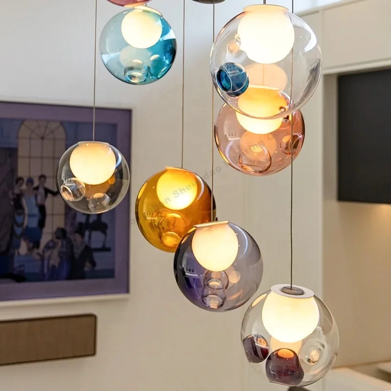 Customized Postmodern Style Office, Living Room, Exhibition Hall, Luxurious Modern Water Droplet LED Pendant Light