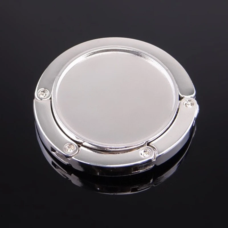 Aluminum Sublimation bag hanger Blank custom logo lady purse holder bag hook foldable restaurant table handbag holder