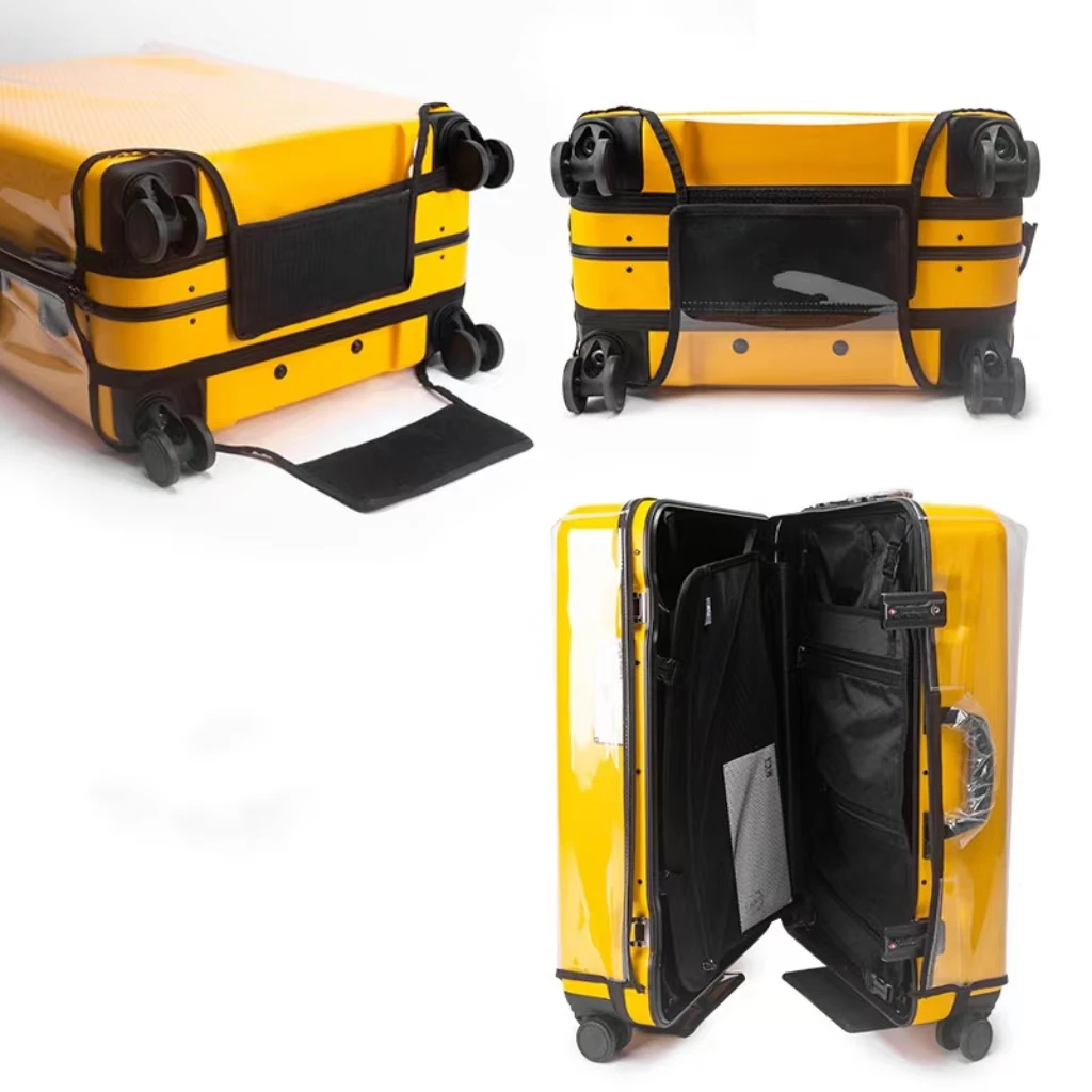 2024 Customizable PVC Suitcase Protective Cover Durable Zipper Waterproof Non-Removable Design Letter Pattern Luggage Covers