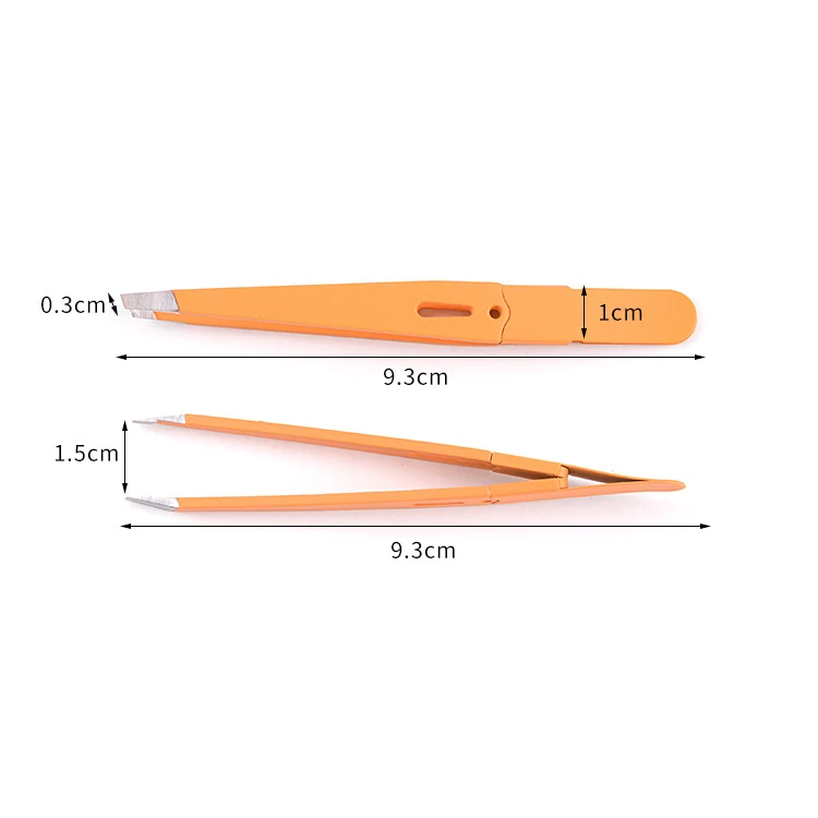 Best lady slant tip eyebrow hair tweezers plucker