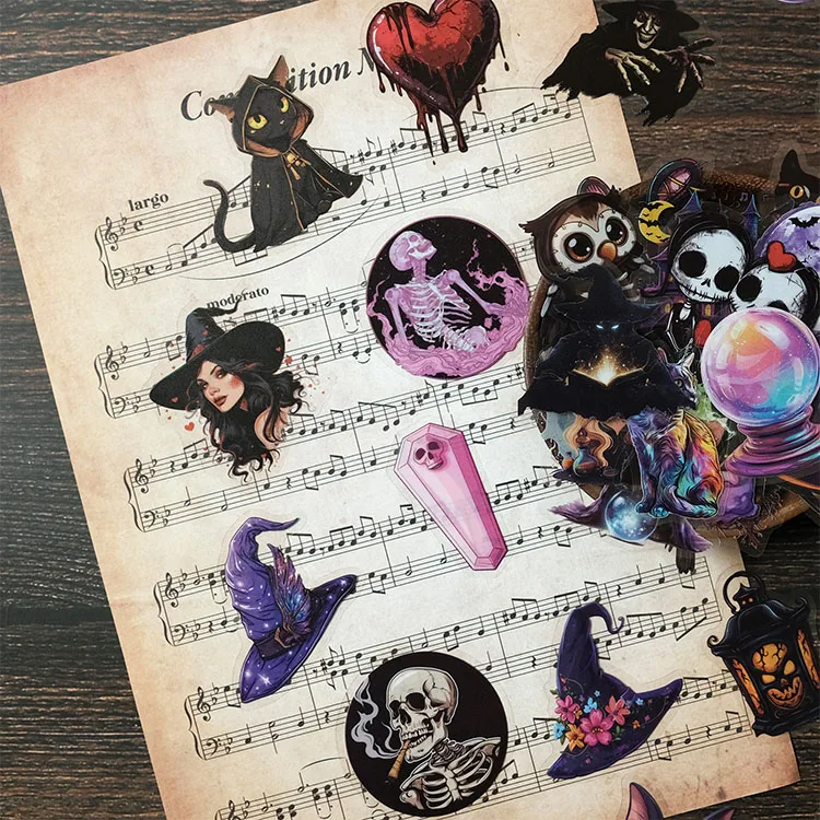 Wholesale 50 Halloween themed party ghost house bat wall cards, interior decoration postcards, holiday wall cards