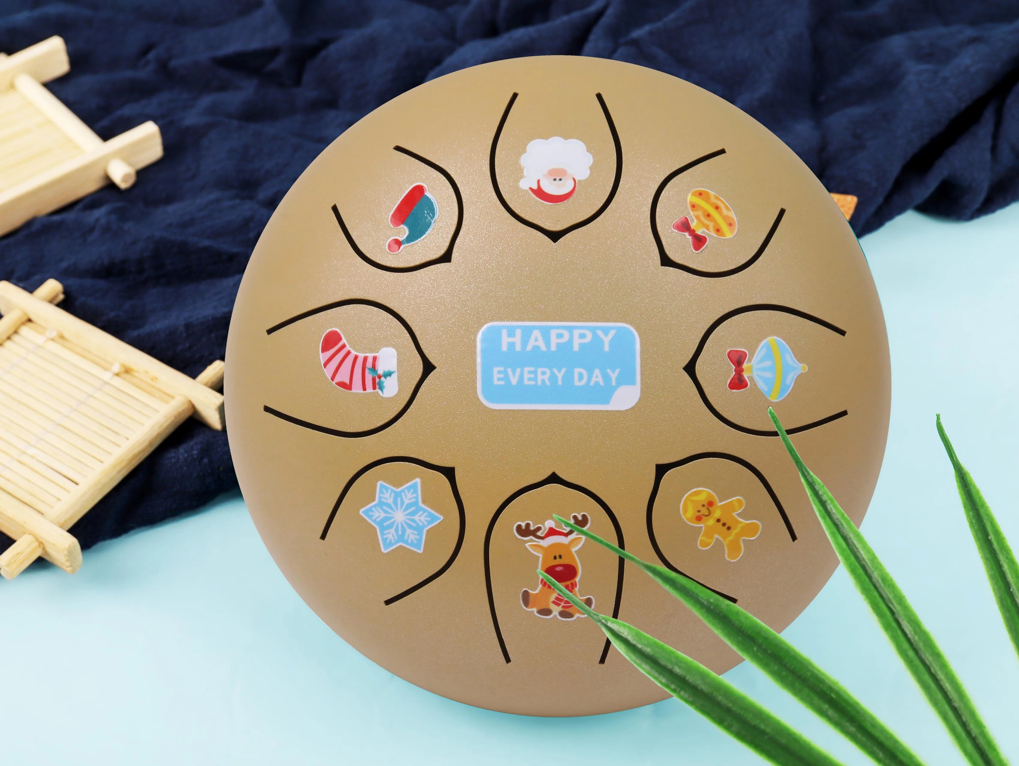 PASS CE&EN71 test  Music therapy pink printing 8 inches 11 tongues hank drum Steel tongue drum