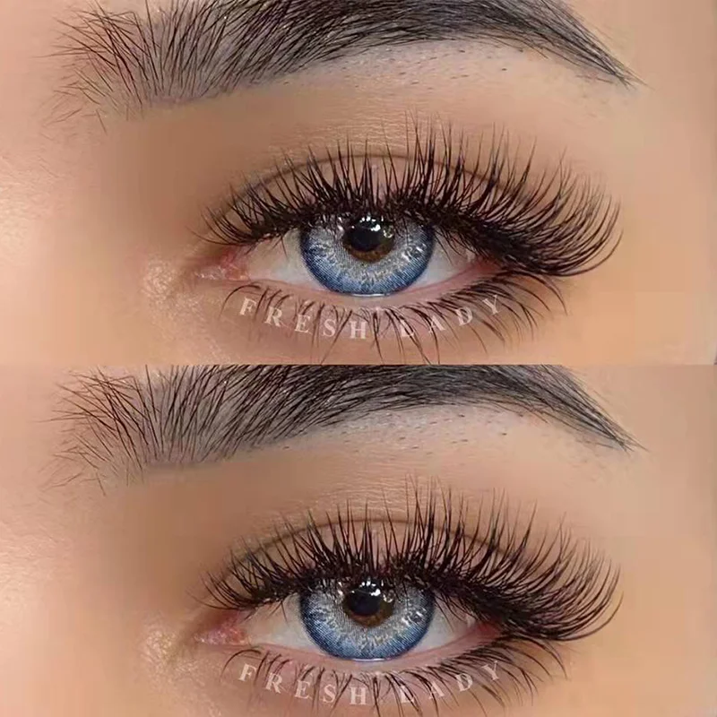 Liangguo Fresh Lady Rich Girl wholesale natural cosmetic colored eye blue contact lenses