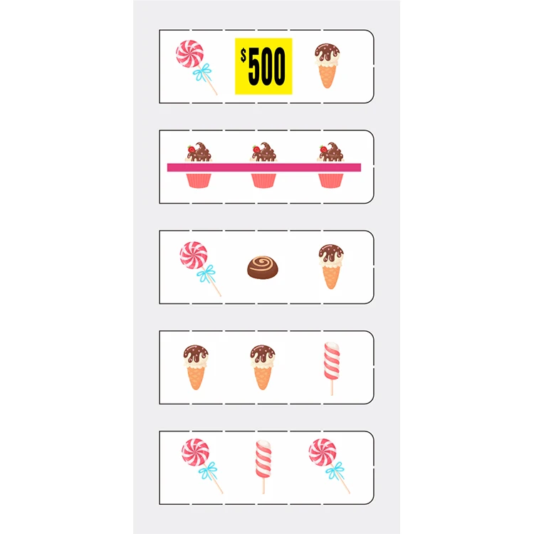 Lottery printing supplier custom 1-5 Window pull tab game tickets wholesale pull tabs gambling tickets and board