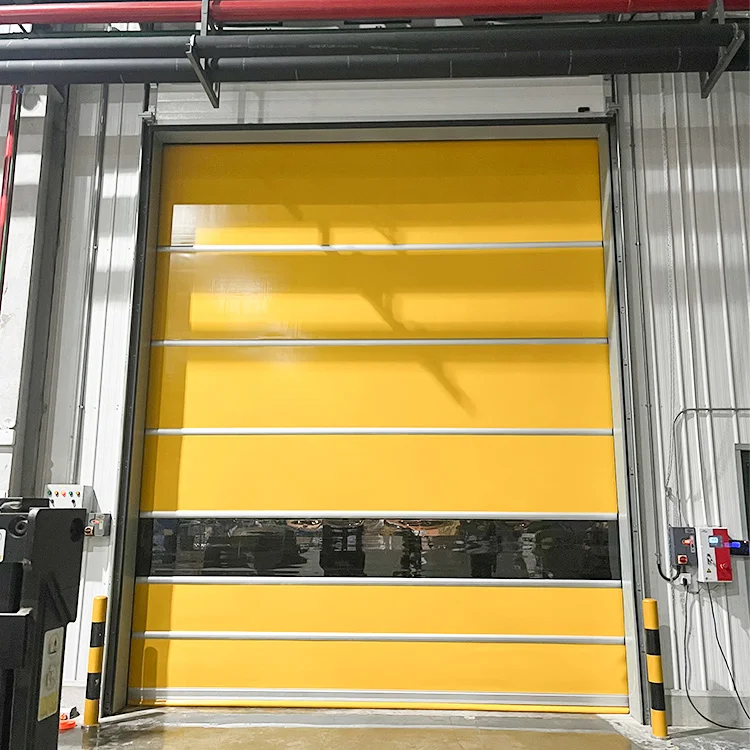 Car Repair Shop High Speed Fabric Doors Rapid Roller Shutter Doors with Radar Sensing Fast Roll Up Door