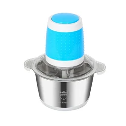 Household Kitchen 2L Stainless Steel Multifunctional Powerful Motor Electric Meat Grinder Food Processor