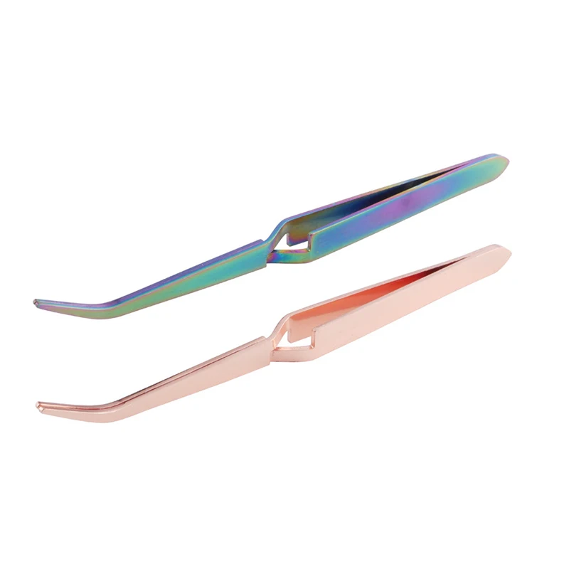 1pc Stainless Steel Nail Clip Rose Gold Curved Pincher Gel Nail Shaping Tweezers Manicure Tools Nail Art Pinching Clamp