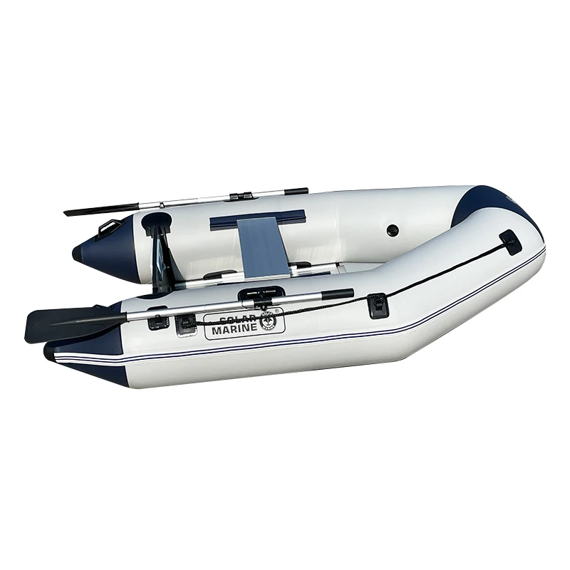 2 Person Inflatable Aluminum Floor Bottom Rubber Boat Custom PVC Fishing Rescue Speed Rowing Boat