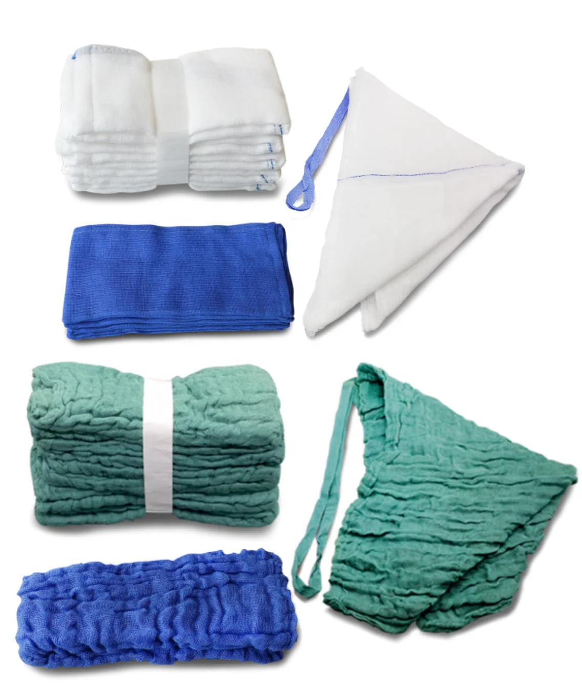 Sterile Gauze Lap Sponge With X-Ray Medical Use Surgical Sterile Abdominal Pads With Blue Line High Quality