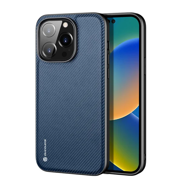 DUX DUCIS 2022 новейший Fino PU Мягкий противоударный чехол для iPhone 14 Pro Max тканый