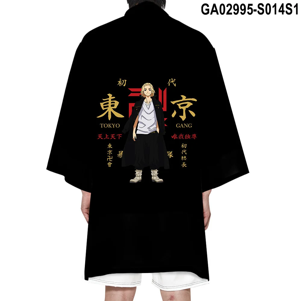  Anime Tokyo Revengers T-shirt Hanagaki Takemichi Ken Ryuguji Cloak Tops Jackets Draken Haori Ryuguuji Mikey Kimono Coats