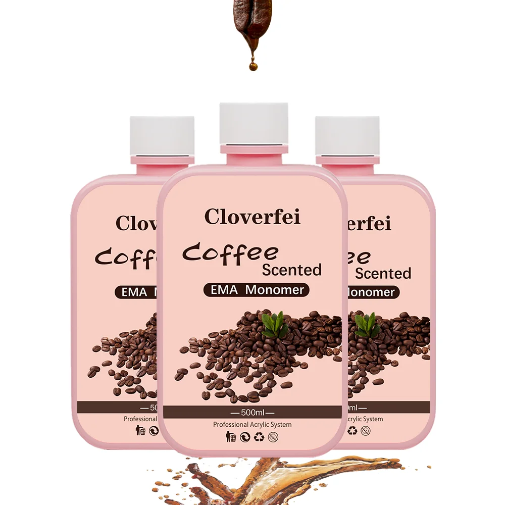 CLoverfei 2024 New 500ml Coffee Scented Ema Acrylic Monomer Liquid Nail Monomer Acrylic Nail Liquid Acrylic Monomer