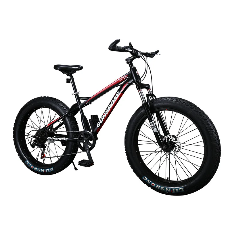 Factory direct wholesale 26 inch snowmobile mountain bike suspension disc brake wide tire adult bicycle