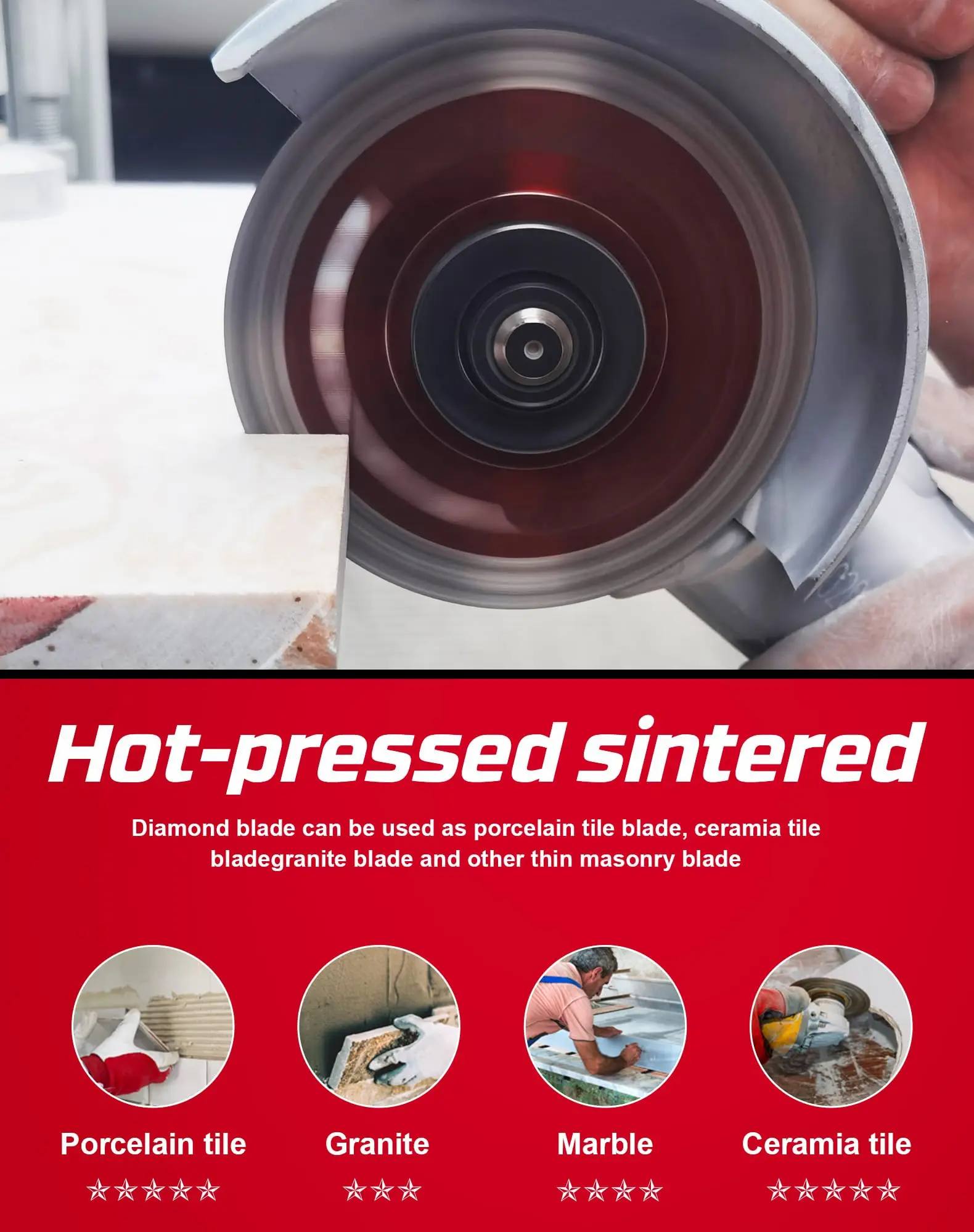 4inch 105mm X Turbo diamond tile cutting saw blade