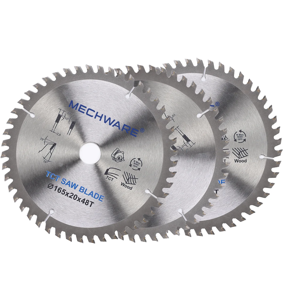 MECHWARE Tungsten Carbide Wood Circular Saw Blade TCT Wooden Cross Cutting Off Tool For Furniture Manufacturing