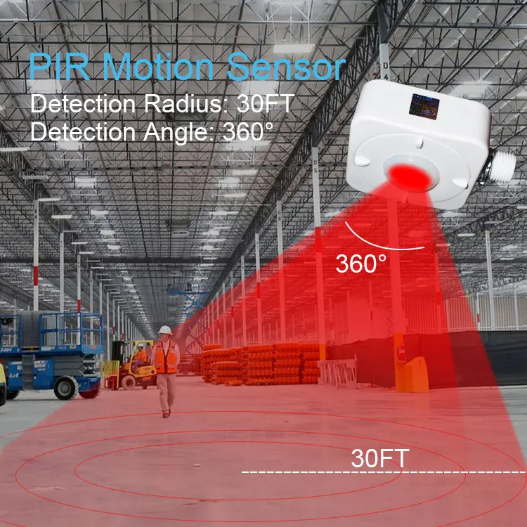 120v 277v High bay iot tuya indoor ble zigbee presence light wifi pir motion sensors wireless smart outdoor