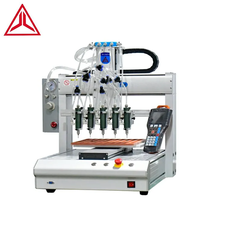 
High speed 5L pressure barrel 5 heads glue dispenser robot full automatic glue dispensing machine 