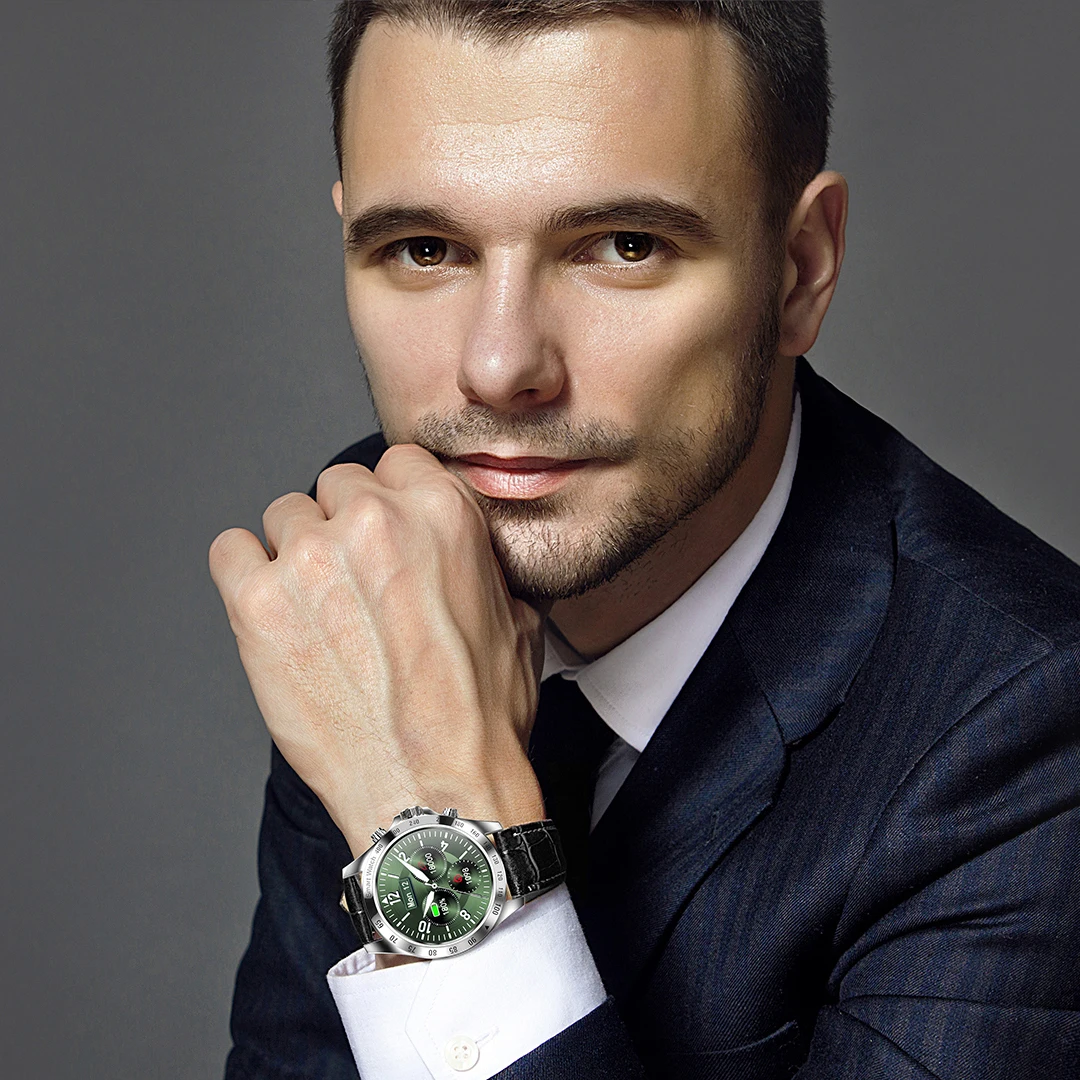Linwear LW09 мужские наручные часы для Android IOS Телефон Водонепроницаемый пульсометр трекер кровяное давление Кислород SPO2 Роскошные умные