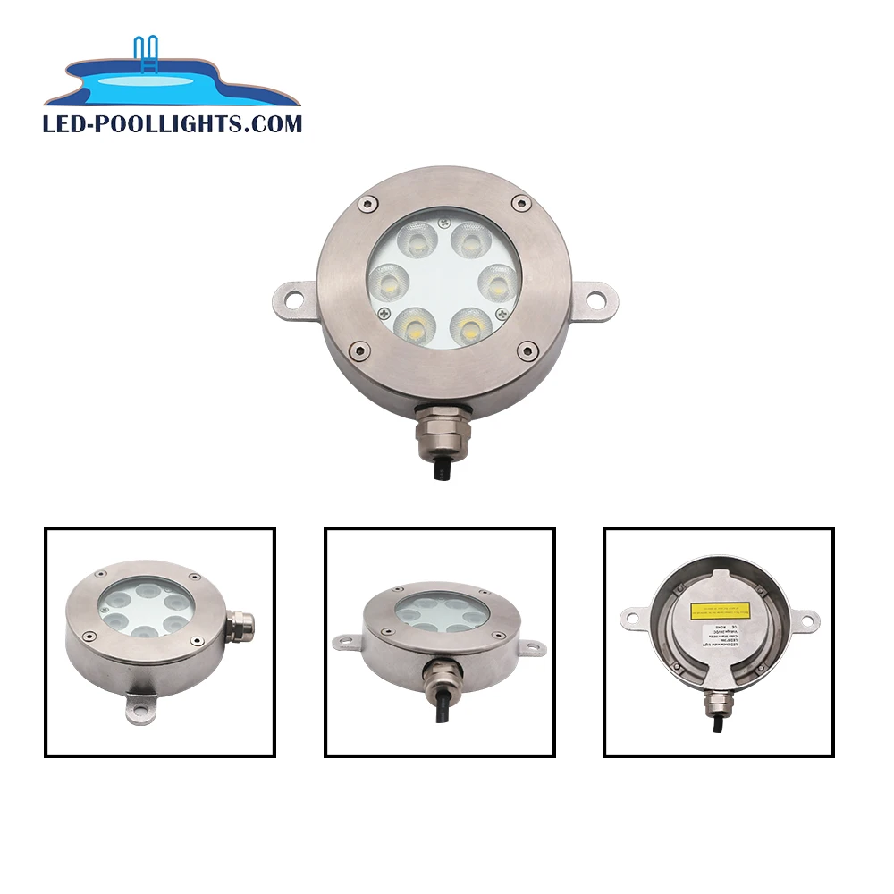 IP68 waterproof 6W RGB Underwater LED Fountain nozzles light SS 316 LED ring light Swimming pool led fountain light