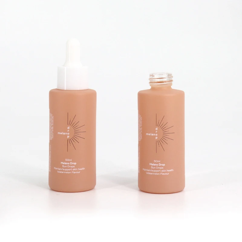 Wholesale Price 60Ml Skincare Glass Bottle With Dropper Pipette Empty Round 60Ml Pink Dropper Bottle Glass With Box