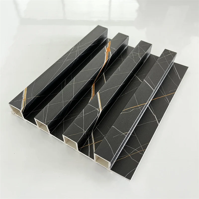 China Factory WPC Ceiling Panel Wood Grain 3D Fluted Wall Panel for Decoration