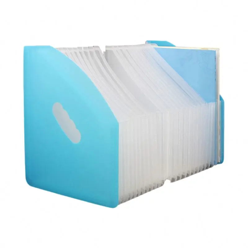 Plastic 2 Ring File Folder A4 Size Removable White Labels Translucent Pp L-Shape Document Bag Leather With Closure Button